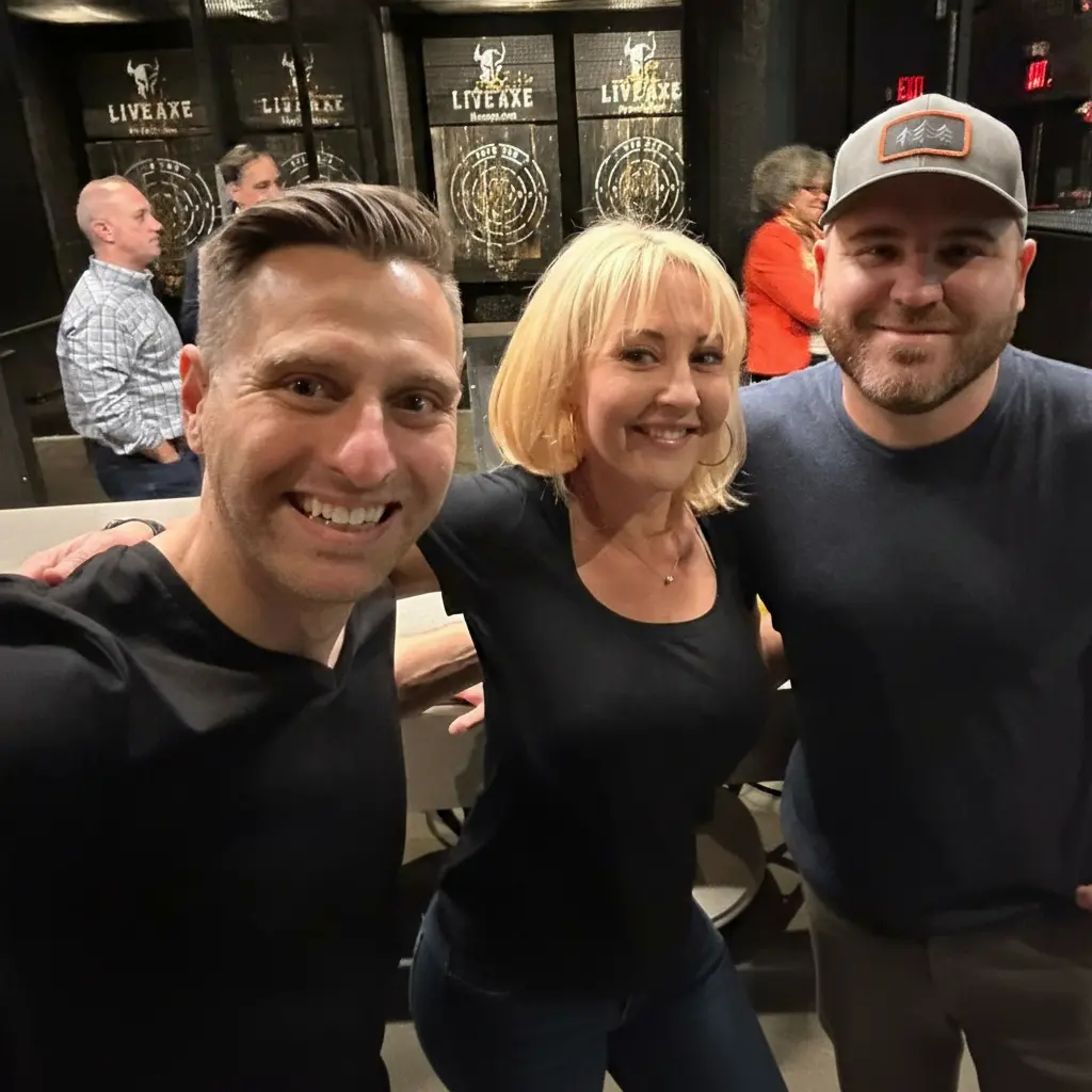 Life outside work - axe throwing night